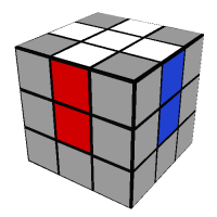 White cross + edge alignment